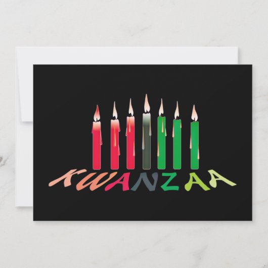 Kwanzaa Candles Invitation Kaart (Voorkant)
