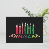 Kwanzaa Candles Invitation Kaart (Staand voorkant)