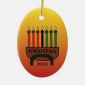 Kwanzaa Candles Keramisch Ornament (Voorkant)