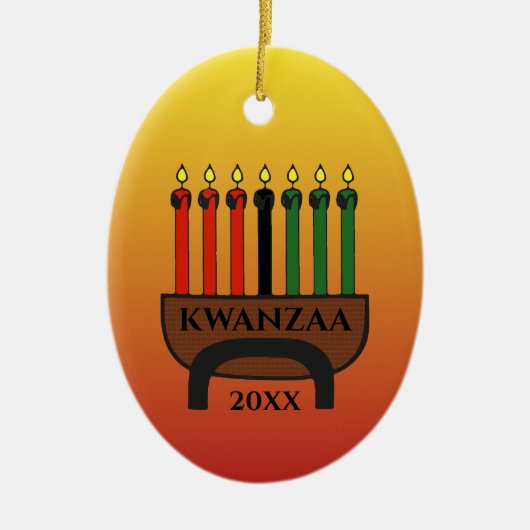 Kwanzaa Candles Keramisch Ornament (Voorkant)