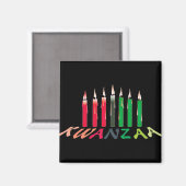 Kwanzaa Candles Magneet (Voorkant / Achterkant)