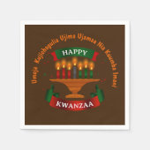 Kwanzaa Candles Red Black Green 7 Principles Servet (Voorkant)