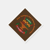 Kwanzaa Candles Red Black Green 7 Principles Servet (Hoek)