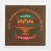 Kwanzaa Candles Red Black Green 7 Principles Servet (Voorkant)