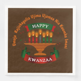Kwanzaa Candles Red Black Green 7 Principles Servet