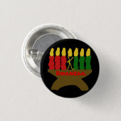 Kwanzaa Candles Ronde Button 3,2 Cm (Voorkant /achterkant)
