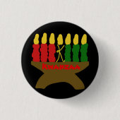 Kwanzaa Candles Ronde Button 3,2 Cm (Voorkant)