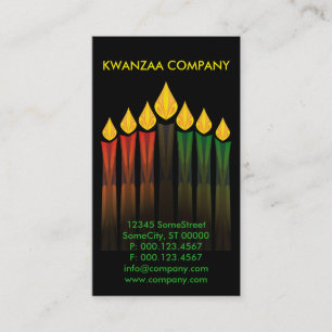 kwanzaa candles visitekaartje