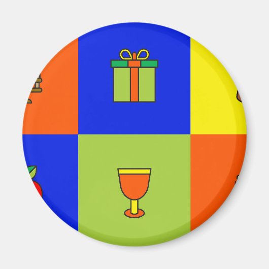 kwanzaa colorblock magneet (Voorkant)