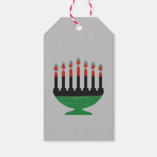 Kwanzaa Colors Kinara Cadeaulabel (Voorkant)