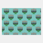 Kwanzaa Colors Kinara Inpakpapier Vel (Voorkant 2)