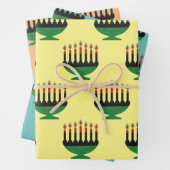 Kwanzaa Colors Kinara Inpakpapier Vel (In situ)