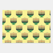 Kwanzaa Colors Kinara Inpakpapier Vel (Voorkant)