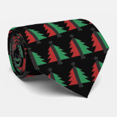 Kwanzaa Colors Red Black Green Kerstboom Neck Stropdas (Opgerold)