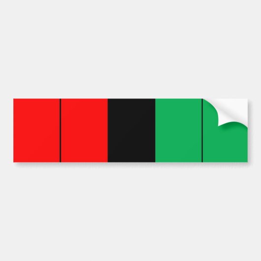 Kwanzaa Colors Red Black Green Stripes Pattern Bumpersticker (Voorkant)