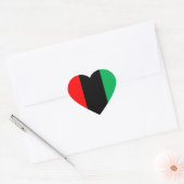Kwanzaa Colors Red Black Green Stripes Pattern Hart Sticker (Envelop)