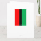 Kwanzaa Colors Red Black Green Stripes Pattern Kaart (Achterkant)
