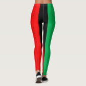 Kwanzaa Colors Red Black Green Stripes Pattern Leggings (Achterkant)