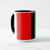 Kwanzaa Colors Red Black Green Stripes Pattern Mok (Voorkant links)