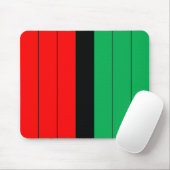 Kwanzaa Colors Red Black Green Stripes Pattern Muismat (Met muis)