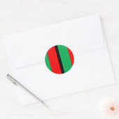 Kwanzaa Colors Red Black Green Stripes Pattern Ronde Sticker (Envelop)