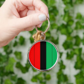 Kwanzaa Colors Red Black Green Stripes Pattern Sleutelhanger (Hand)