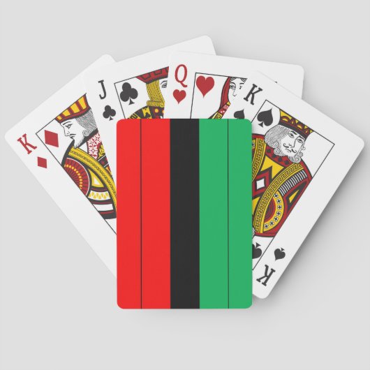 Kwanzaa Colors Red Black Green Stripes Pattern Speelkaarten (Achterkant)
