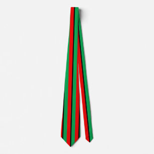 Kwanzaa Colors Red Black Green Stripes Pattern Stropdas