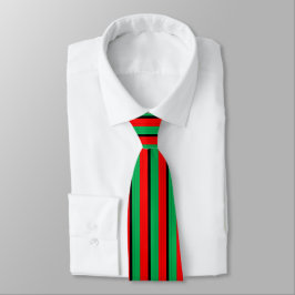 Kwanzaa Colors Red Black Green Stripes Pattern Stropdas