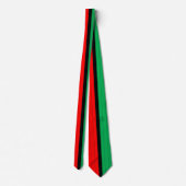 Kwanzaa Colors Red Black Green Stripes Pattern Stropdas (Achterkant)
