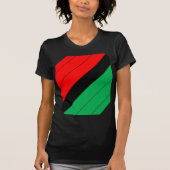 Kwanzaa Colors Red Black Green Stripes Pattern T-shirt (Voorkant)