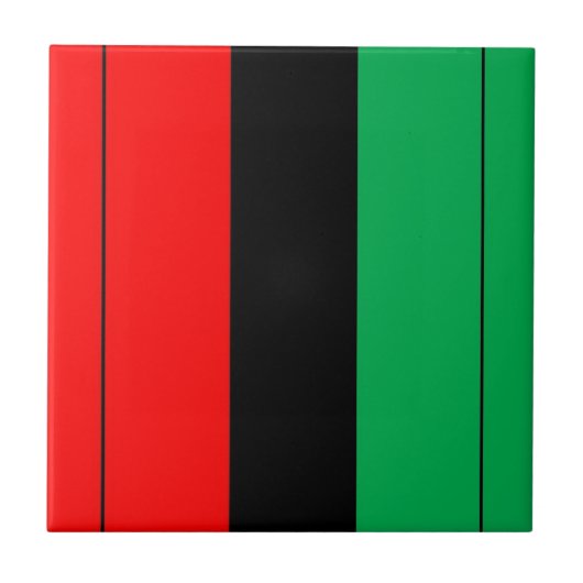 Kwanzaa Colors Red Black Green Stripes Pattern Tegeltje (Voorkant)