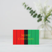 Kwanzaa Colors Red Black Green Stripes Pattern Visitekaartje (Staand voorkant)