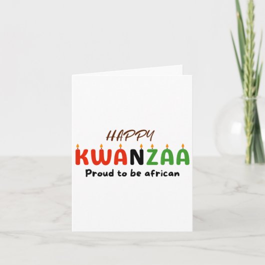 Kwanzaa-dag  kaart (Voorkant)
