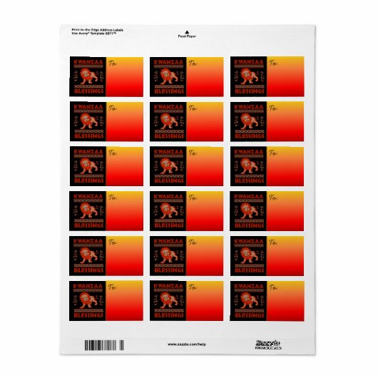 Kwanzaa Dancers Etiket (Full Sheet)