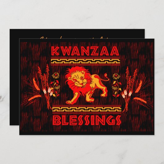 Kwanzaa Dancers Kaart (Voorkant / Achterkant)