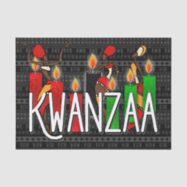 Kwanzaa Dancers met Kinara Candles Tissuepapier