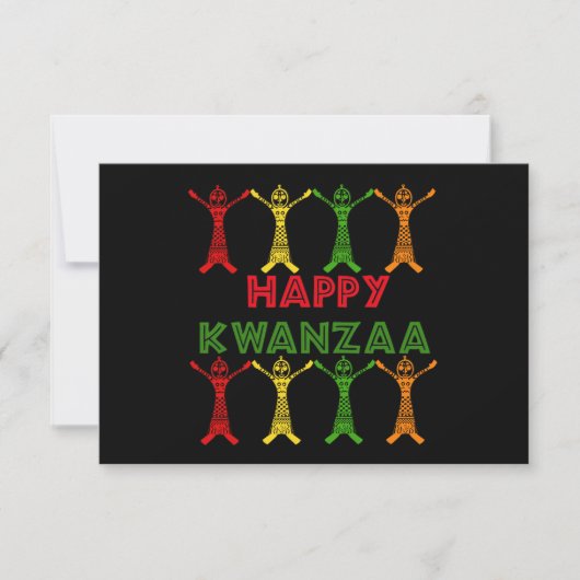 Kwanzaa Dancers RSVP Kaartje (Voorkant)