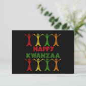 Kwanzaa Dancers RSVP Kaartje (Staand voorkant)