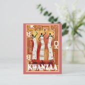 Kwanzaa - dansdames briefkaart (Staand voorkant)