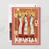 Kwanzaa - dansdames briefkaart (Voorkant / Achterkant)