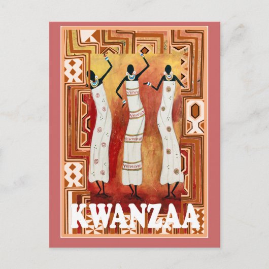 Kwanzaa - dansdames briefkaart (Voorkant)