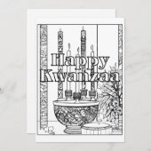 Kwanzaa design feestdagenkaart (Voorkant / Achterkant)