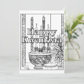Kwanzaa design feestdagenkaart (Staand voorkant)
