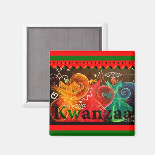 Kwanzaa - Design Magneet (Voorkant / Achterkant)