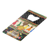 Kwanzaa eerste fruitoogst creditkaart flessenopener (Voorkant Gekanteld)