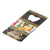 Kwanzaa eerste fruitoogst creditkaart flessenopener (Achterkant Gekanteld)