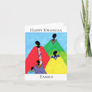 Kwanzaa Family Wenskaart Kaart