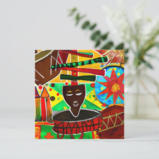 Kwanzaa Feestdagenkaart (Staand voorkant)