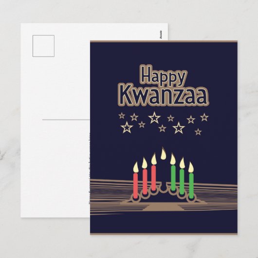 Kwanzaa Feestdagenkaart (Voorkant / Achterkant)